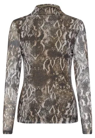 Marc Aurel - Shirt in Snake-Print khaki varied - Gr. - 36