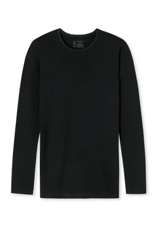 SCHIESSER - Langarmshirt schwarz - Gr. - 4