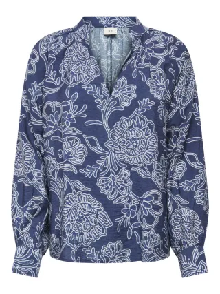 JDY - Bluse - JDYELISE L/S TOP WVN blau - Gr. - XS