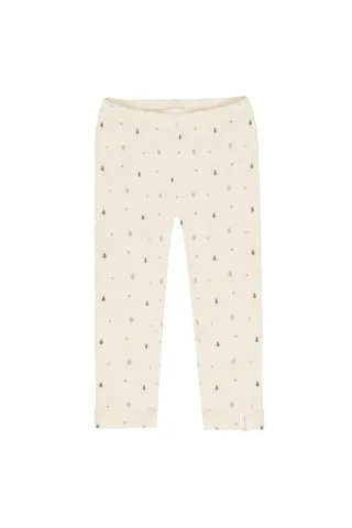 Leevje Leggins - Little Trees - light beige 98/104