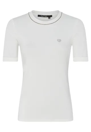 Marc Aurel - Shirt mit Schmuckketten-Detail offwhite - Gr. - 36