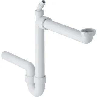 Geberit Spültisch-Ablauf G1 1/2x40 mm weiß für WM und GS in PP für ein Becken 152885111