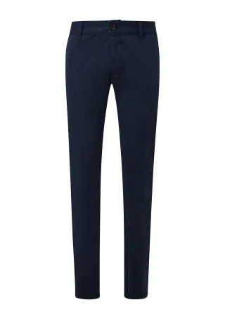 Q/S designed by - Twillhose mit schmalem Bein blau - Gr. - 31/32