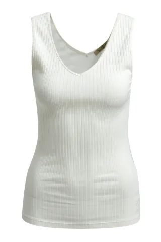 Smith&Soul - Rib Tanktop V-Neck cream white - Gr. - XL