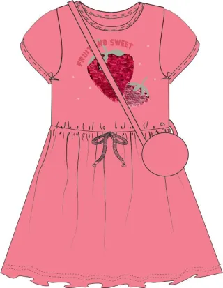ATTENTION - Md.-Jersey Kleid light red - Gr. - 116/122