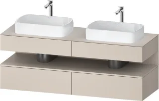 Duravit Qatego Konsolenwaschtischunterbau wandhängend Taupe Matt 1600x550x600 mm - QA4779091910000 QA4779091910000