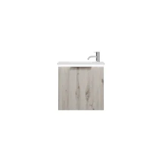 Burgbad Mineralguss Waschtisch-Set Eqio Eiche Dekor Silber/Alpinweiss, SFPR052F6015C0001 SFPR052F6015C0001