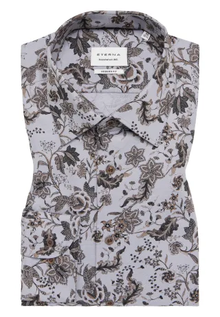ETERNA - Hemd Twill Langarm silber - Gr. - 42/Langarm - 65cm