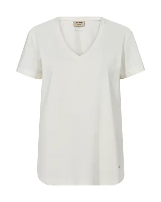 MOS MOSH - MMDala V-SS Basic Tee ecru - Gr. - XL