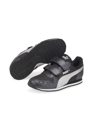 PUMA Cabana Racer Glitz V PS Kids Sneaker Schuhe Mädchen black 370985 10