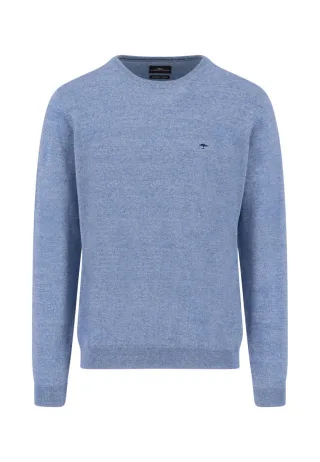 Fynch Hatton - Pullover aus Baumwoll-Wollmix blau - Gr. - XXL