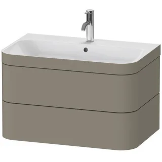 Duravit Happy D.2 Plus c-bonded Set wandhängend Stein Grau Seidenmatt 775x490x480 mm - HP4637O9292 HP4637O9292