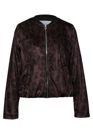 Street One Studio - Gemusterter Velours Blouson braun - Gr. - 42