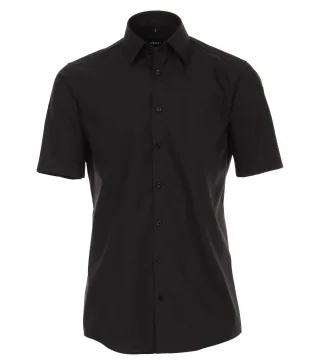 VENTI - Hemd Halbarm uninah 001620 schwarz - Gr. - 39