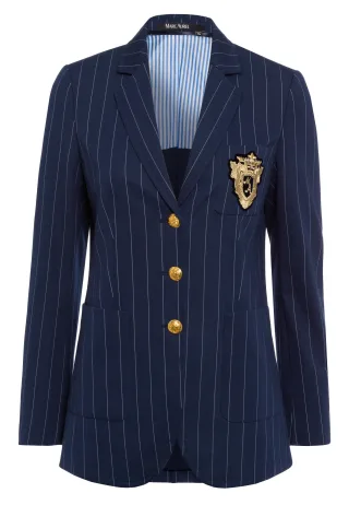 Marc Aurel - Blazer aus Nadelstreifen-Jersey navy varied - Gr. - 40
