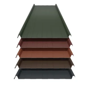 SONDERPOSTEN Stehfalz 33/500 | Dach | 0,40 – 0,45 mm | Stahl | Prägung | Glatt | 548 mm Breite | 25 µm Polyester