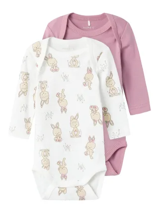 NAME IT - NBFBODY 2P LS ORCHID HAZE RABBIT NOOS orchid haze - Gr. - 86