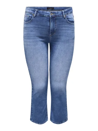 ONLY CARMAKOMA - CARWILLY REG SK CROPPED FLARED DNM TAI21 medium blue denim - Gr. - 54/32