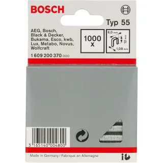 Bosch Schmalrückenklammer Typ 55, 6 x 1,08, 1000er-Pack - 1609200370