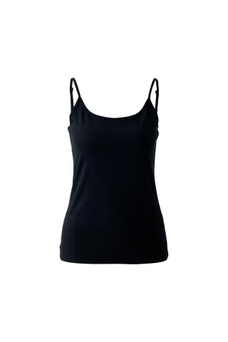 Oui - Top Baumwoll- Modalmischung black - Gr. - 40