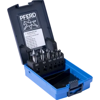 PFERD TOOLS HSS-Kegelsenker-Sets 6-tlg. DIN 335 C 90° mit HICOAT-Beschichtung HC-FEP - 25202160