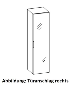 Artiqua 400 Hochschrank, Oxid Hellgrau quer, 400-HST-1-45-R-721 400-HST-1-45-R-721