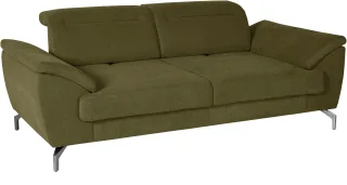 sit&more 2,5-Sitzer "Percy" 15 cm Fußhöhe, Sitztiefenverstellung, wahlweise Kopfteilverstellung