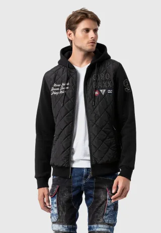 Cipo & Baxx Allwetterjacke "Jacke" mit Kapuze mit Stickereien
