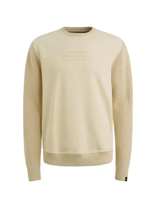 PME Legend - sweat knit combination bone white - Gr. - XL