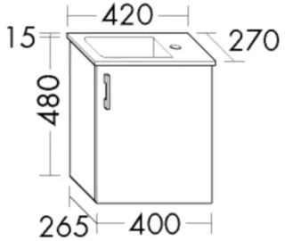 Burgbad Glas Waschtisch-Set Sys30 PG4 Sana Schilf Ultramatt/Weiß, SGGZ042RF5768A0070 SGGZ042RF5768A0070