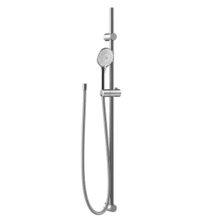 HSK Design-Handbrause Rund inkl. Brauseschlauch, Silber mit Brausestange Rund, 1100 mm, 1100090 1100090