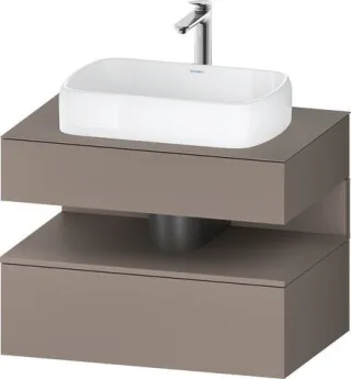 Duravit Qatego Konsolenwaschtischunterbau wandhängend Basalt Matt 800x550x600 mm - QA4730043430010 QA4730043430010