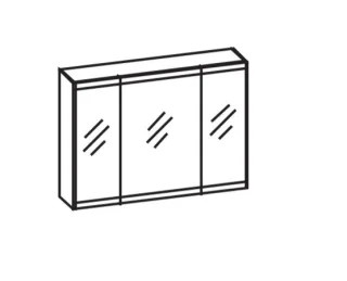 Artiqua LED-Spiegelschrank, Graphit Struktur quer, 072-SDT-1-97-401 072-SDT-1-97-401