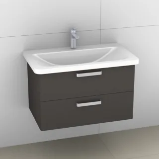 Artiqua 412 Waschtischunterschrank für Tonic II K0879 Stahlgrau, 412-WU2L-I50-7142-88 412-WU2L-I50-7142-88