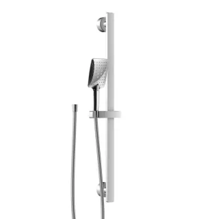 HSK Design-Handbrause AquaSwitch Softcube inkl. Brauseschlauch, Silber mit Brausestange Softcube, 11 1180090