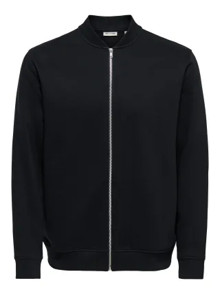 ONLY&SONS - ONSCERES REG ZIP BOMBER JCK NOOS Black - Gr. - XL