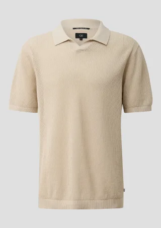 qs - Polo-Shirt beige - Gr. - S