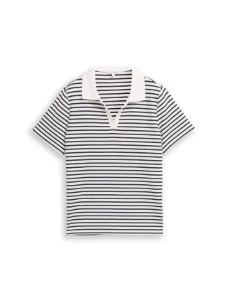 Tom Tailor - Poloshirt mit Streifenmuster blue offwhite stripe structure - Gr. - XL