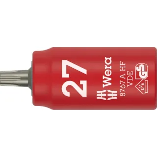 Wera 8767 A VDE HF TORX® Zyklop Bitnuss, isoliert, mit 1/4 zoll-Antrieb, mit Haltefunktion, TX 27 x 36 mm - 05005924001