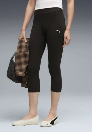PUMA Leggings "ESS CAPRI LEGGINGS" aus Baumwollmischung, sportlicher Stil, schmale Passform