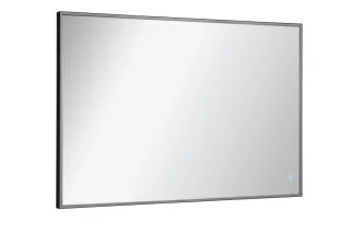 Fackelmann Spiegel eckig LED 100x68x3,5 Rahmen schwarz, 84941 84941