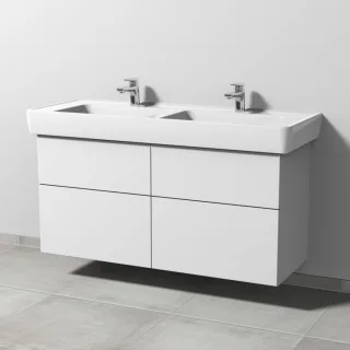 Sanipa 3way Waschtischunterbau zu Laufen Pro A Waschtisch mit 4 Auszügen, Weiß-Soft SM76043