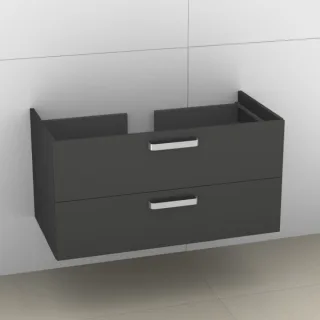 Artiqua 412 Waschtischunterschrank für Ventuno T0019 Anthrazit Glanz, 412-WU2L-I26-7065-51 412-WU2L-I26-7065-51