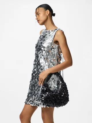 PIECES - PCMADDIE SEQUINS SHOULDER BAG Black - Gr. - ONE SIZE