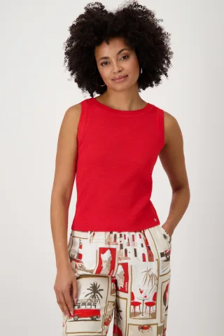 monari - Stricktop mit Reiskornmuster red - Gr. - 38