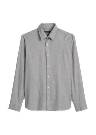 Marc OPolo Casual - Hemd aus Bio-Baumwoll-Flanell grau - Gr. - M