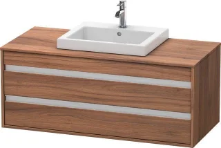 Duravit Ketho Konsolenwaschtischunterbau wandhängend Nussbaum Matt 1200x550x496 mm - KT675607979 KT675607979