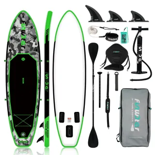 [EU Direct] FunWater Inflatable Paddle Board 12~15PSI Maximum Load 150KG Stand Up Portable Surfboard Pulp Board With Cha