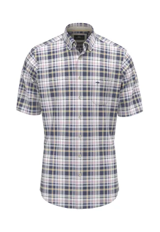 FYNCH-HATTON - Poplin Check, B.D., 1/2 horizon - Gr. - 3XL