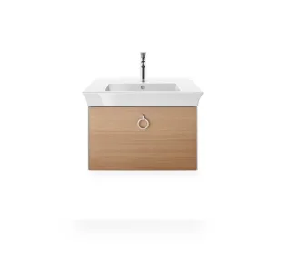 Duravit White Tulip Waschtischunterbau wandhängend Natur Eiche & Nordic Weiß Matt & Seidenmatt 684x4 WT42510H539